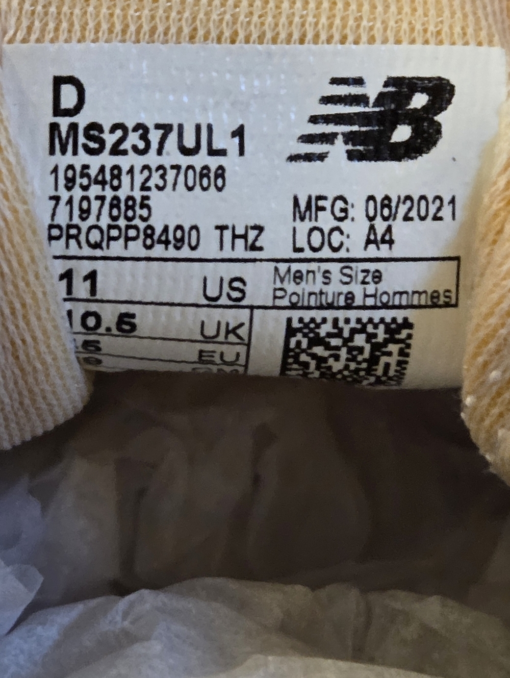 New Balance 237 Timberwolf Sea Salt US Men's Size 11 - Picture 8 of 9